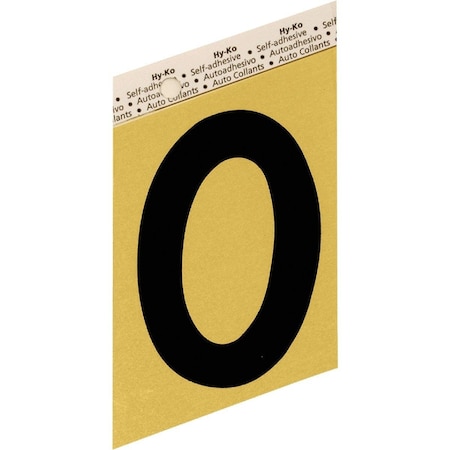 Hy-Ko Aluminum 3-1/2 In. Non-Reflective Adhesive Number Zero GG-25/0